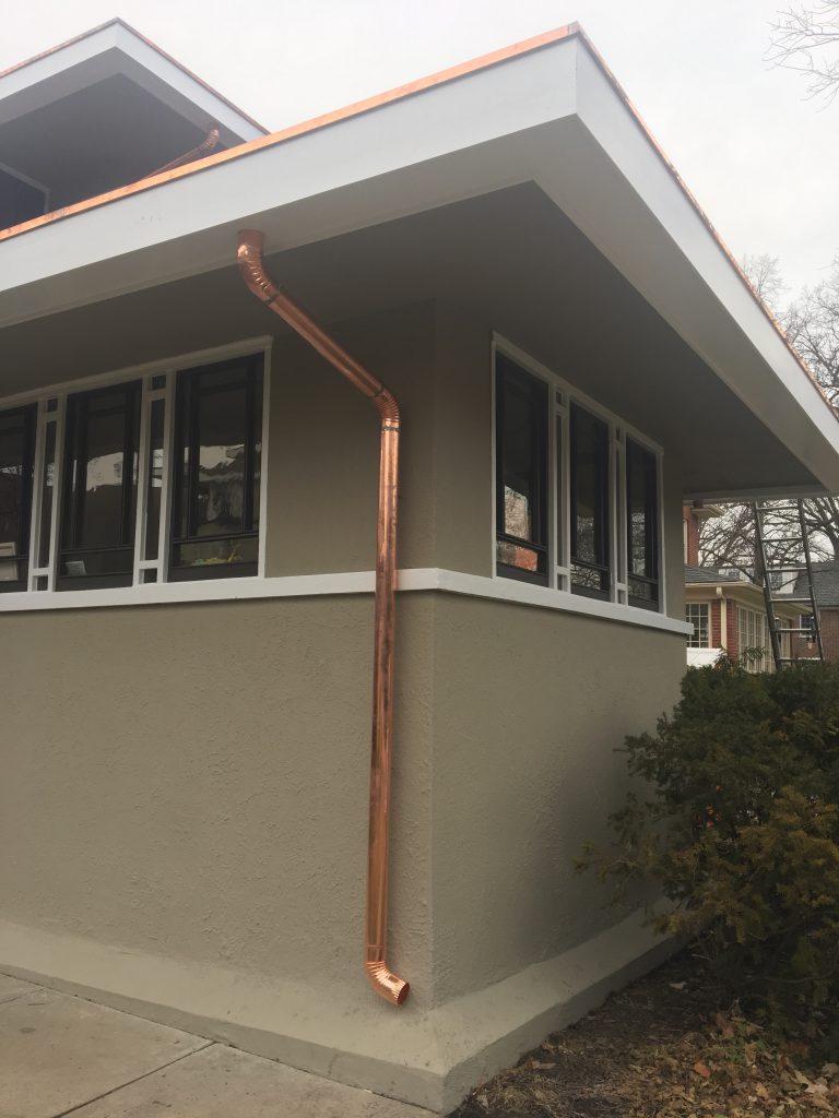 Downspouts and preparation for appliance installation Carnsland